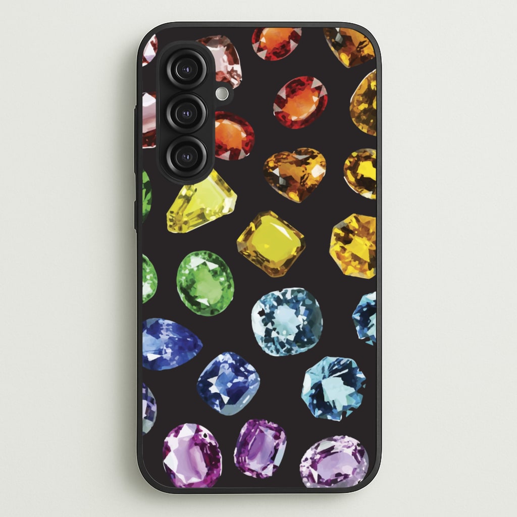Rainbow Gems Assortment Pattern - Patterns Phone Case for Galaxy S23FE