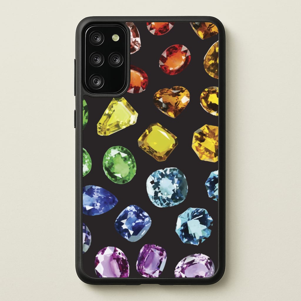 Rainbow Gems Assortment Pattern - Patterns Phone Case for Galaxy S20 Plus