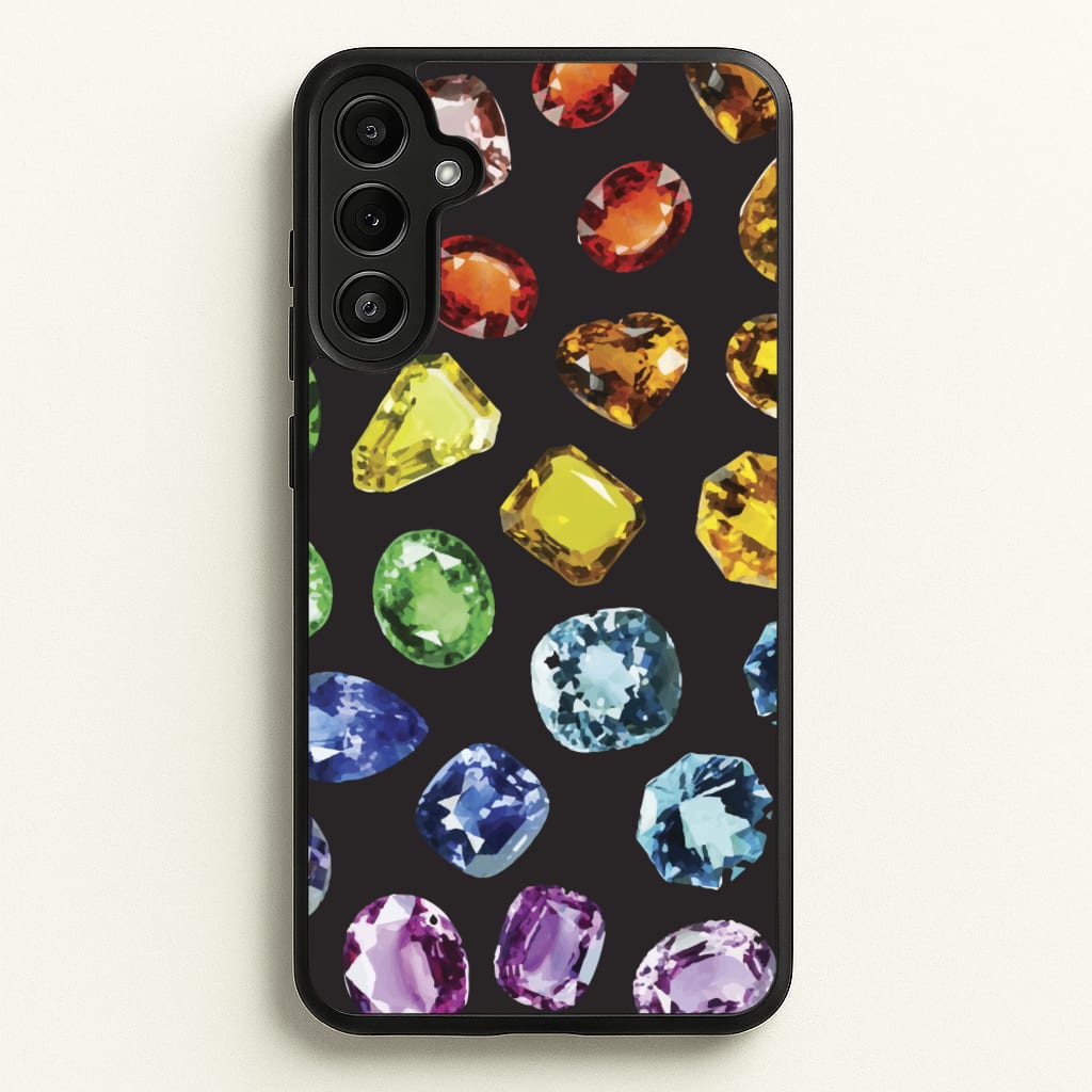 Rainbow Gems Assortment Pattern - Patterns Phone Case for Galaxy A36