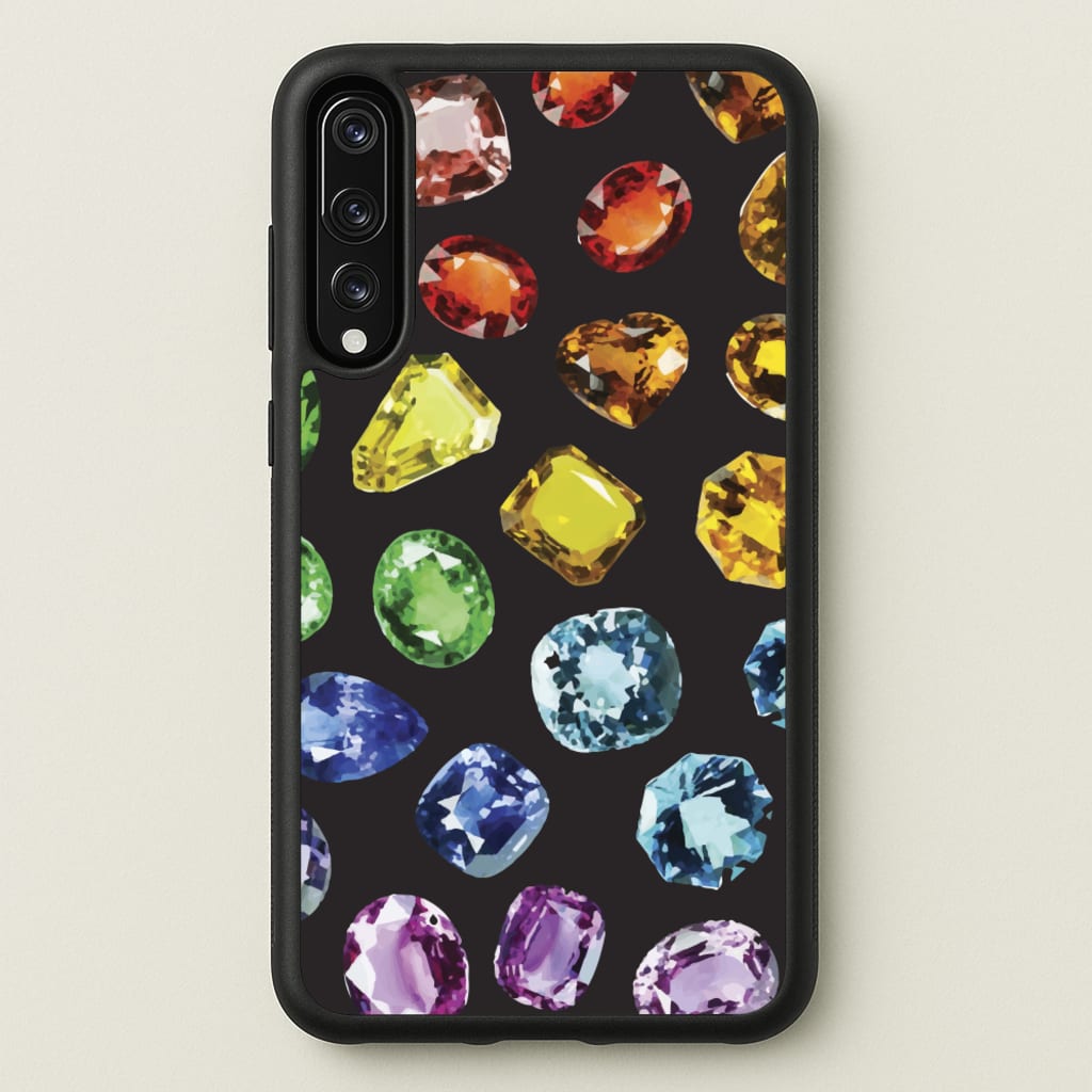 Rainbow Gems Assortment Pattern - Patterns Phone Case for Huawei P20 Pro