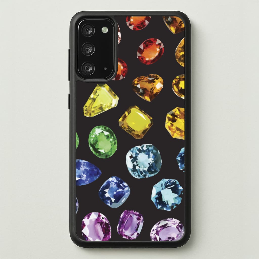 Rainbow Gems Assortment Pattern - Patterns Phone Case for Galaxy Note 20