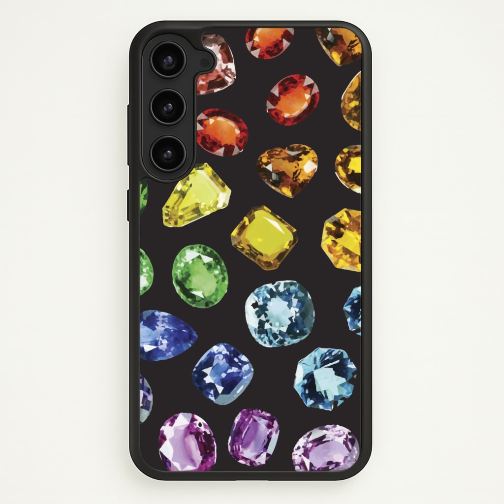 Rainbow Gems Assortment Pattern - Patterns Phone Case for Galaxy S23