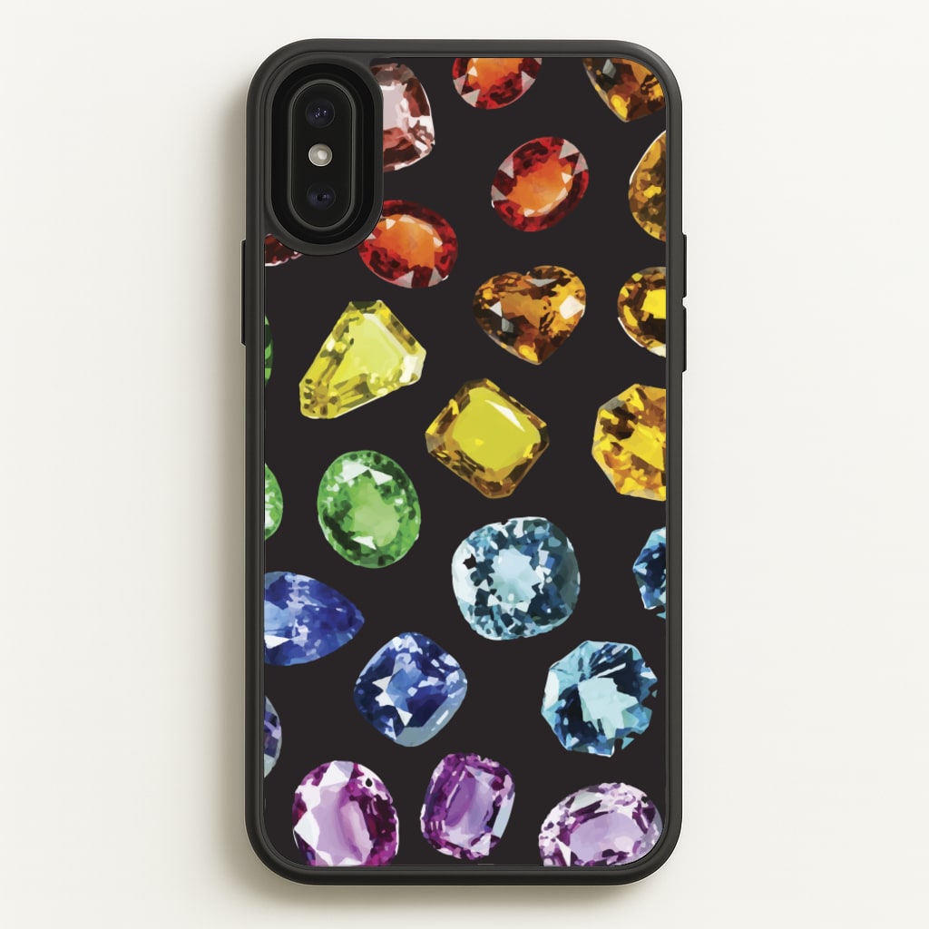 Rainbow Gems Assortment Pattern - Patterns Phone Case for iPhone XS Max