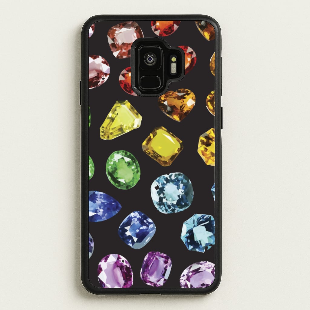 Rainbow Gems Assortment Pattern - Patterns Phone Case for Galaxy S9
