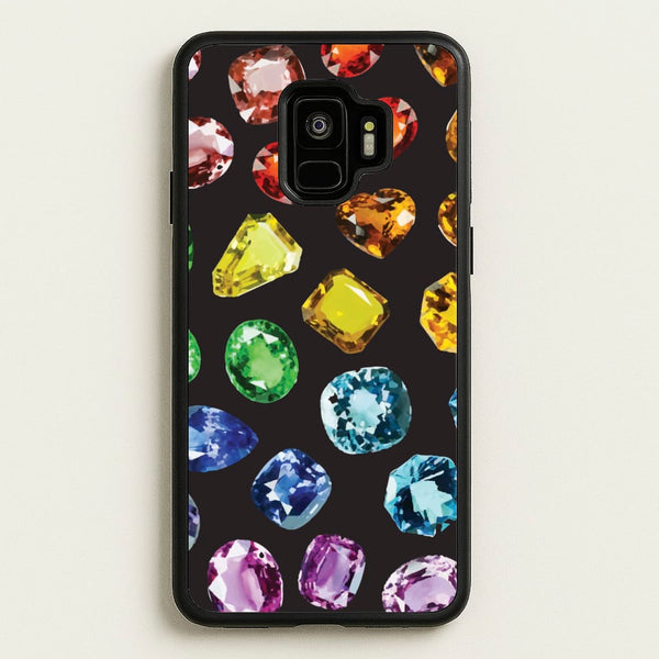 Rainbow Gems Assortment Pattern - Patterns Phone Case for Galaxy S9