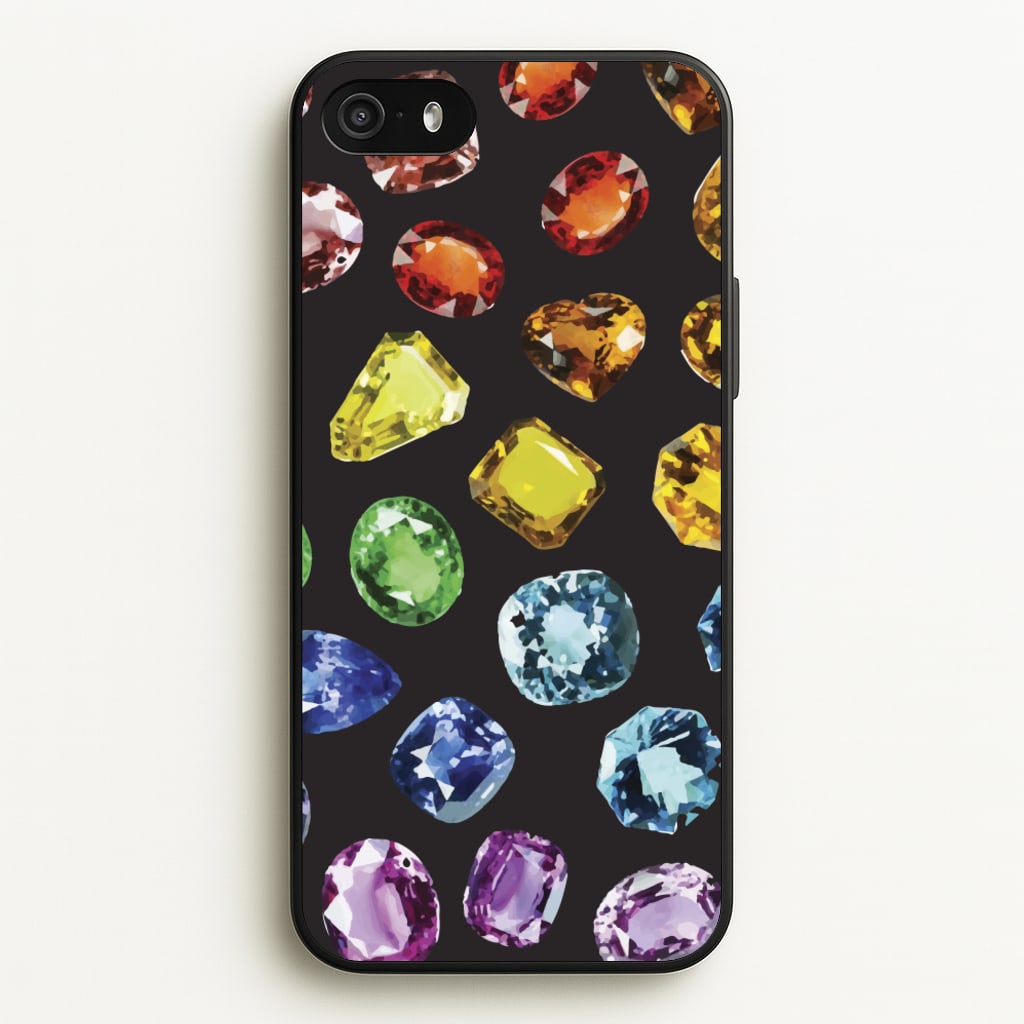 Rainbow Gems Assortment Pattern - Patterns Phone Case for iPhone 5 / 5s / SE 2016