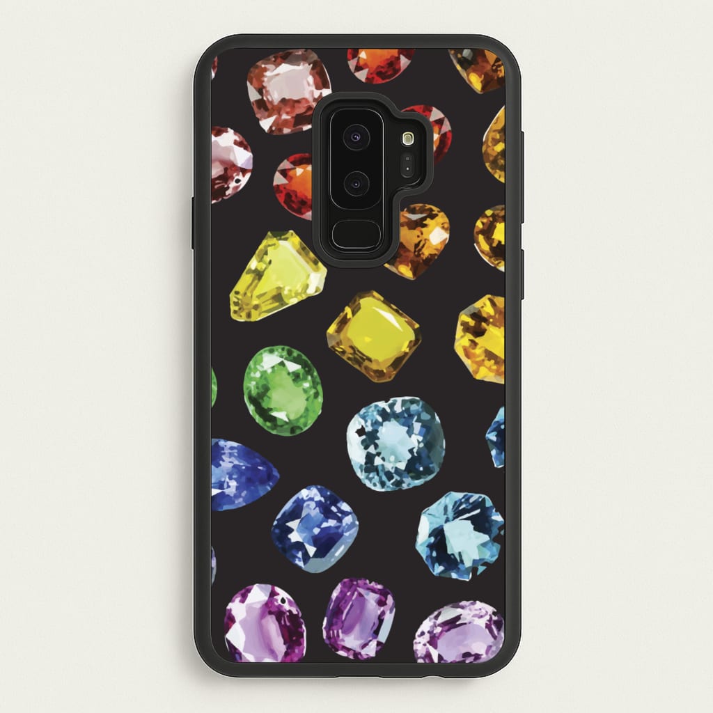 Rainbow Gems Assortment Pattern - Patterns Phone Case for Galaxy S9 Plus