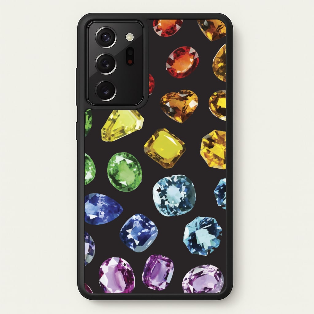 Rainbow Gems Assortment Pattern - Patterns Phone Case for Galaxy Note 20 Ultra