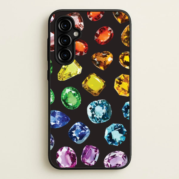 Rainbow Gems Assortment Pattern - Patterns Phone Case for Galaxy A54