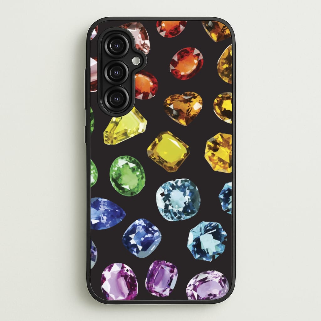 Rainbow Gems Assortment Pattern - Patterns Phone Case for Galaxy A14