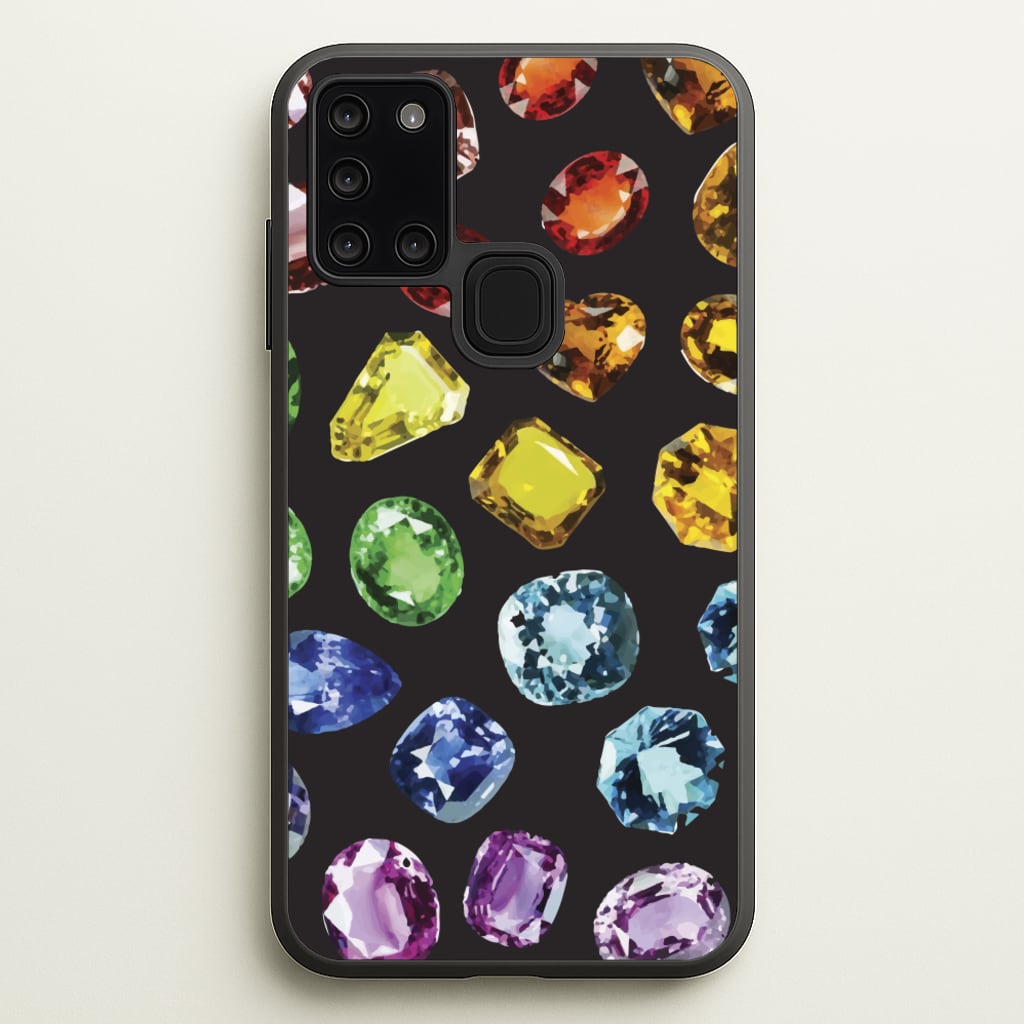 Rainbow Gems Assortment Pattern - Patterns Phone Case for Galaxy A21s