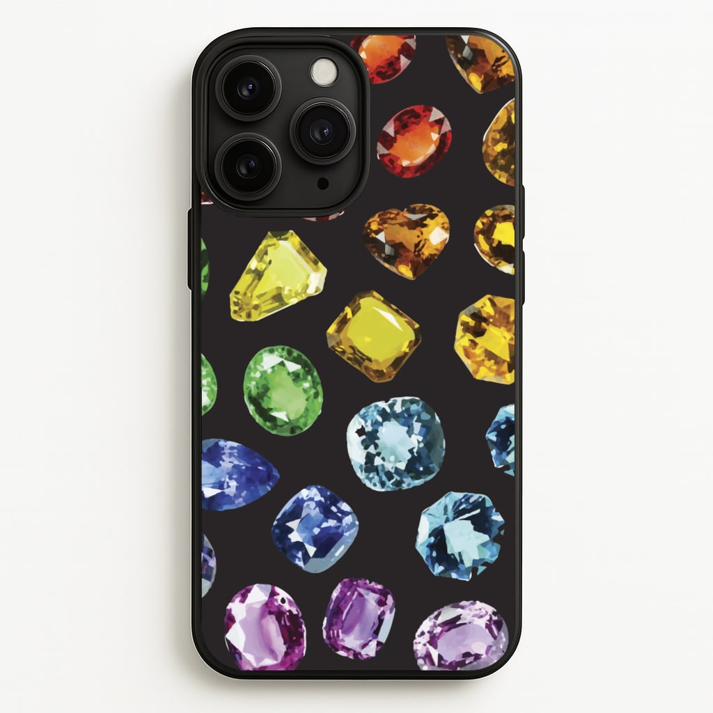 Rainbow Gems Assortment Pattern - Patterns Phone Case for iPhone 11 Pro Max