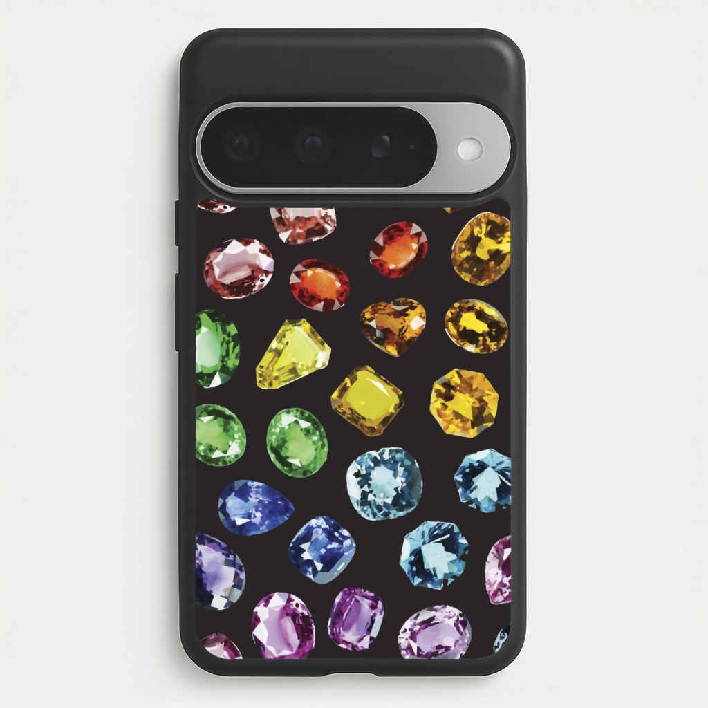 Rainbow Gems Assortment Pattern Phone Case for Google Pixel 10 Pro XL