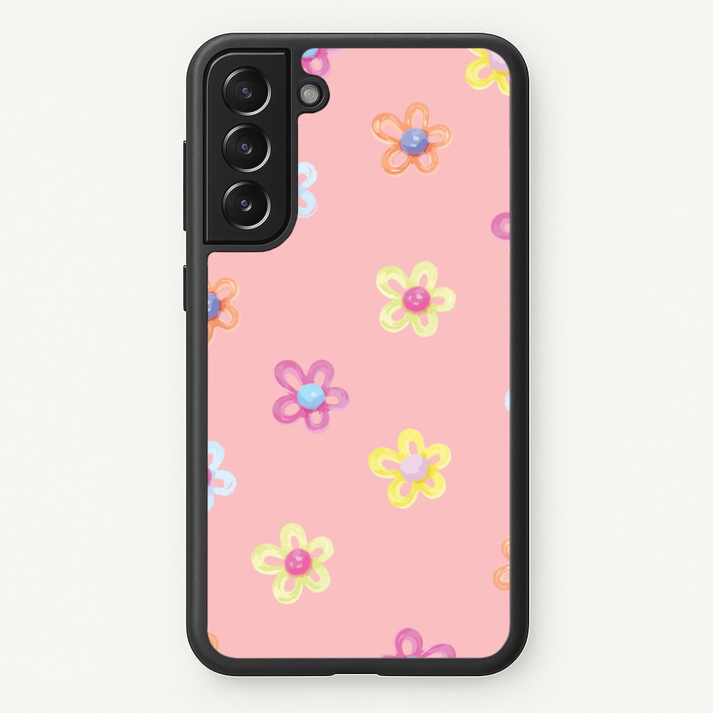 Flower Gems Pattern - Patterns Phone Case for Galaxy S21 Plus