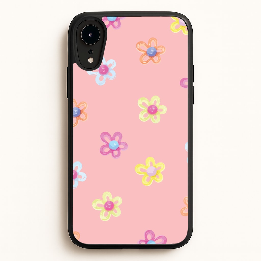 Flower Gems Pattern - Patterns Phone Case for iPhone XR