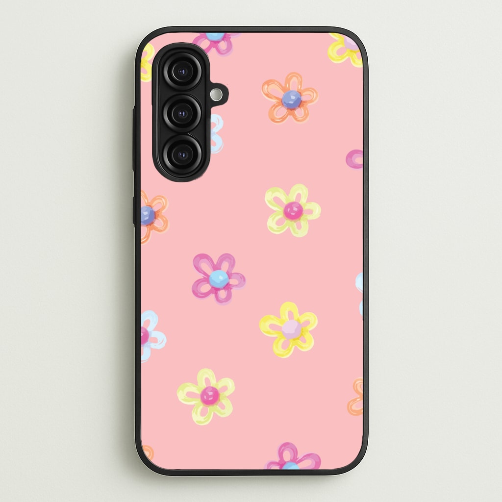 Flower Gems Pattern - Patterns Phone Case for Galaxy A16