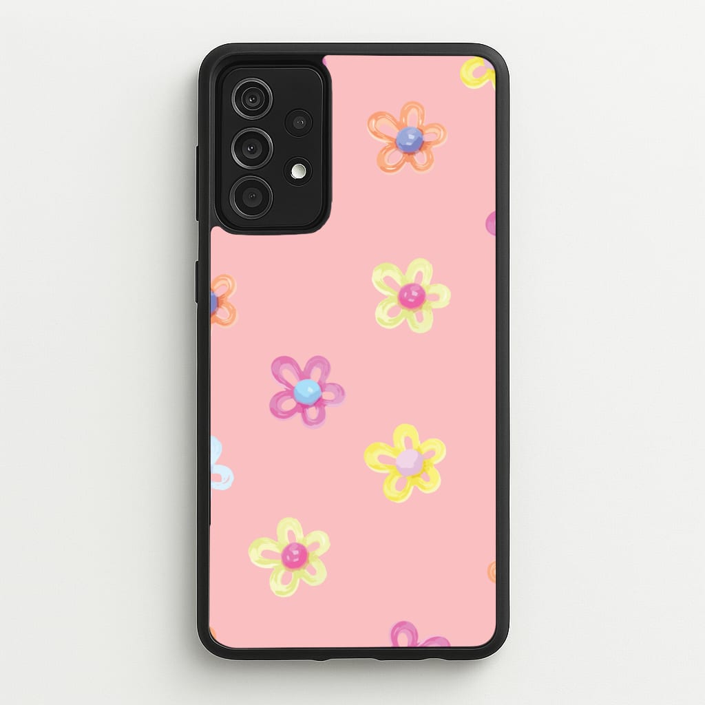 Flower Gems Pattern - Patterns Phone Case for Galaxy A52 / A52s