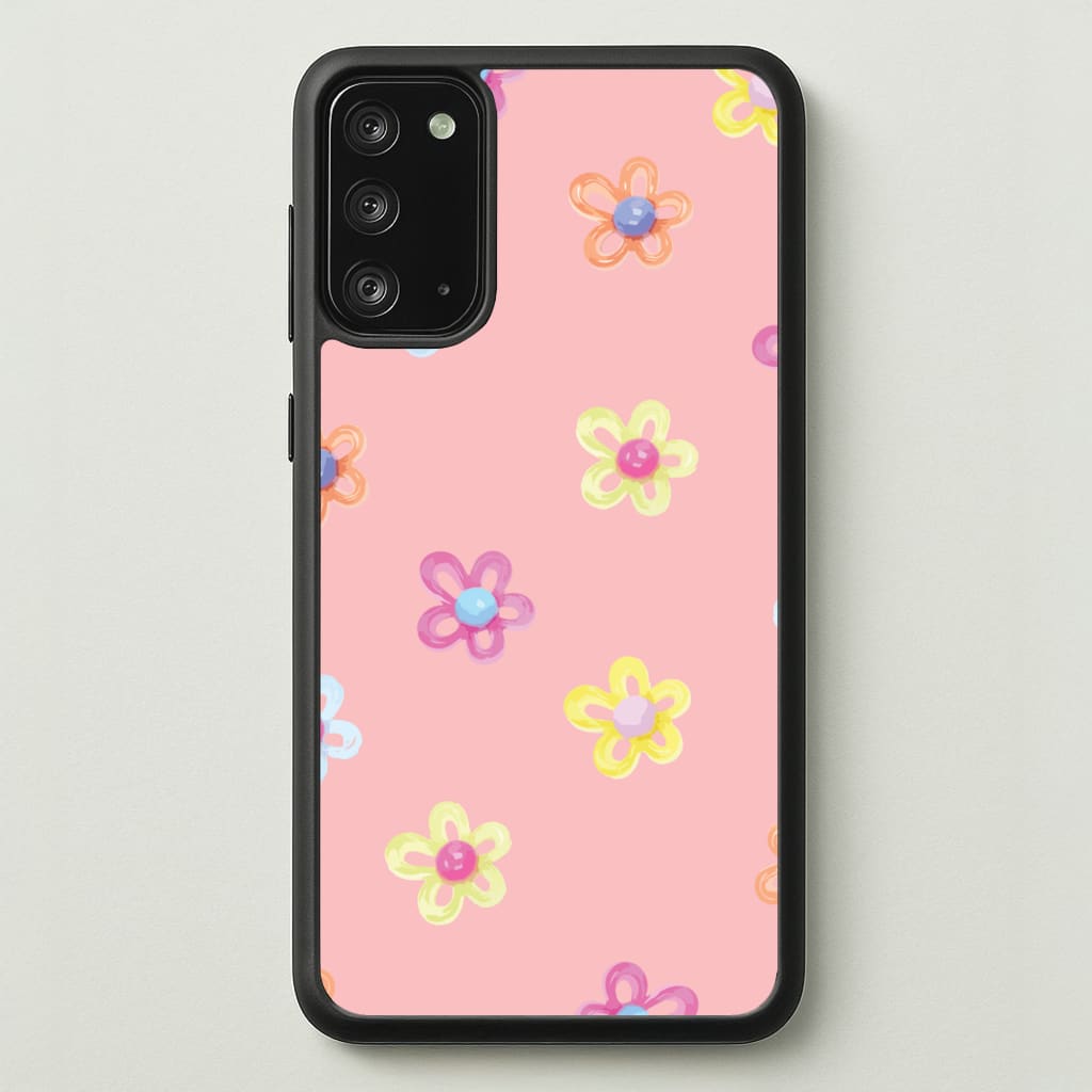 Flower Gems Pattern - Patterns Phone Case for Galaxy Note 20