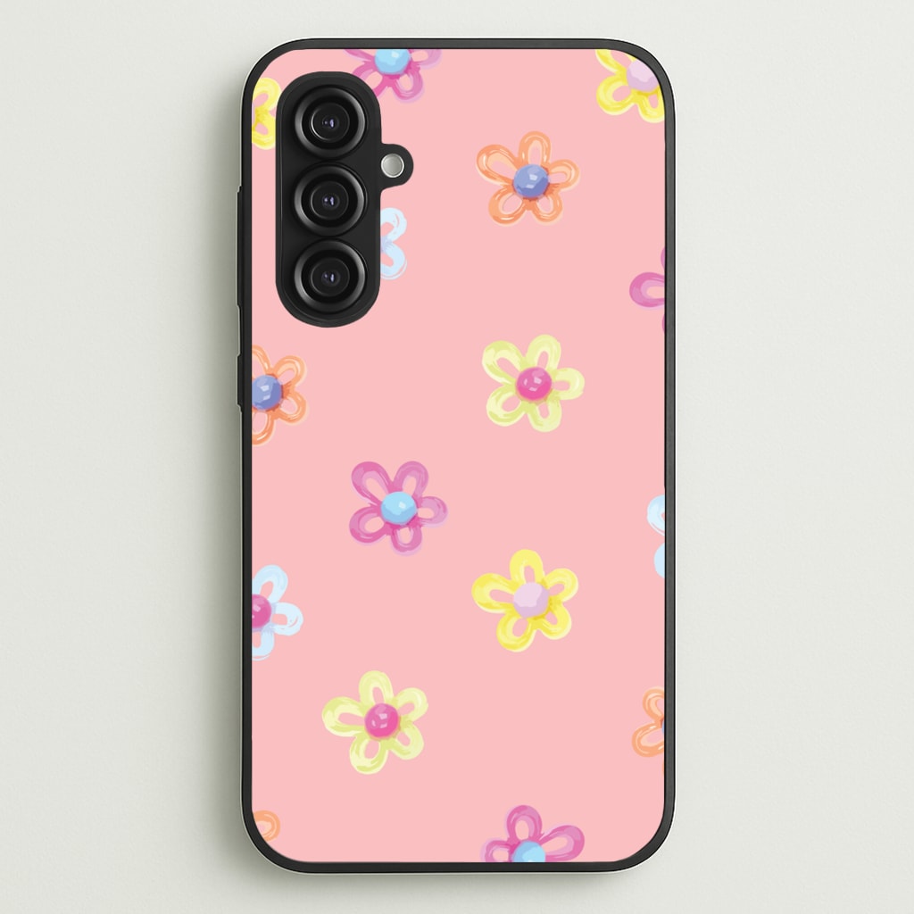 Flower Gems Pattern - Patterns Phone Case for Galaxy S23FE