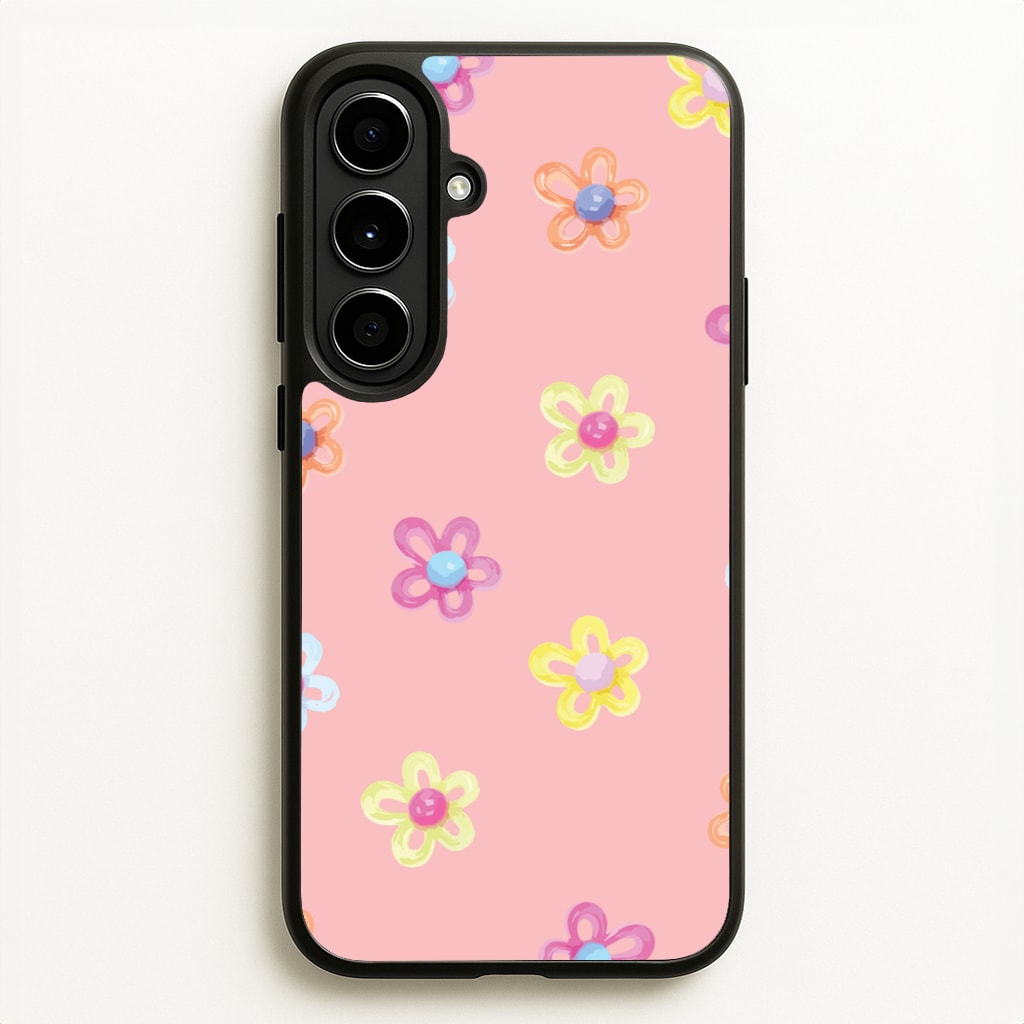 Flower Gems Pattern - Patterns Phone Case for Galaxy A56