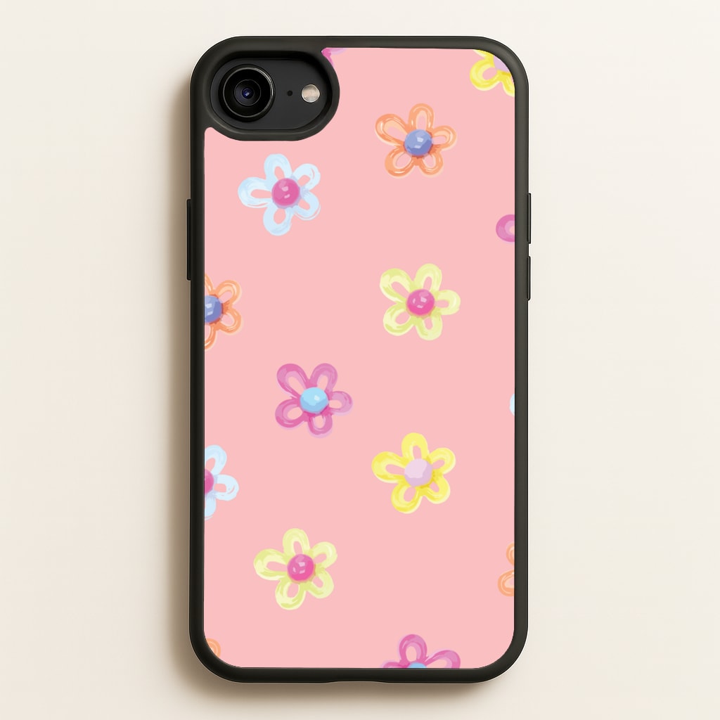 Flower Gems Pattern - Patterns Phone Case for iPhone 6 / 7 / 8 / SE