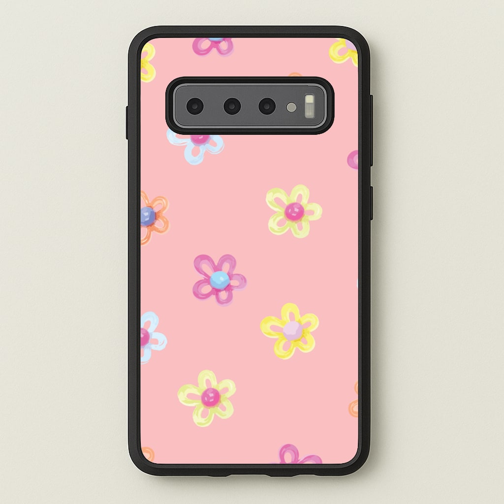 Flower Gems Pattern - Patterns Phone Case for Galaxy S10 Plus