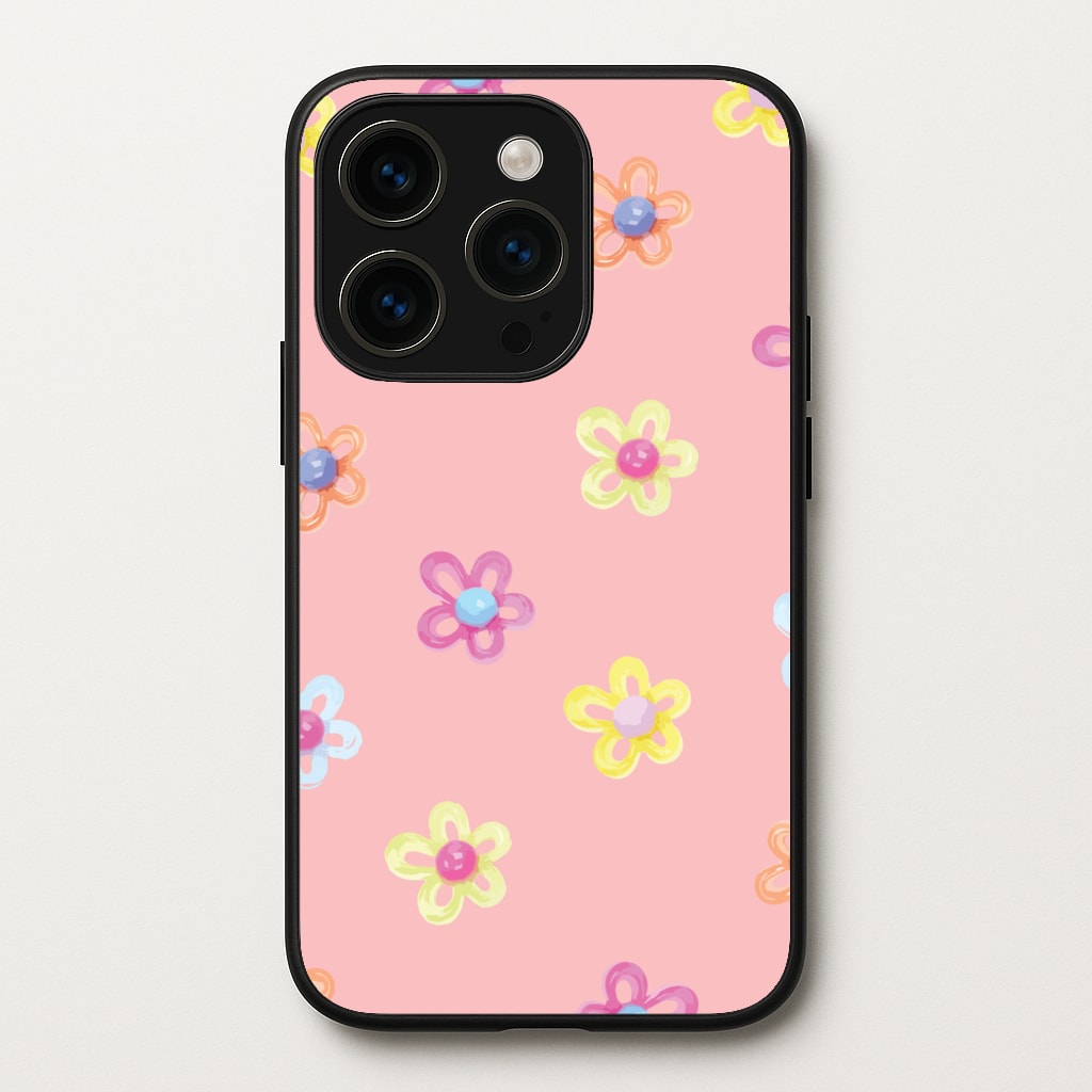 Flower Gems Pattern - Patterns Phone Case for iPhone 14 Pro Max