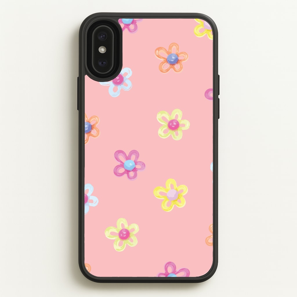 Flower Gems Pattern - Patterns Phone Case for iPhone XS Max