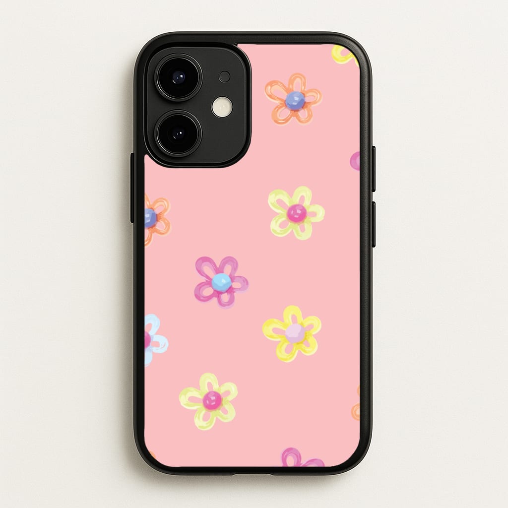 Flower Gems Pattern - Patterns Phone Case for iPhone 12 / 12 Pro