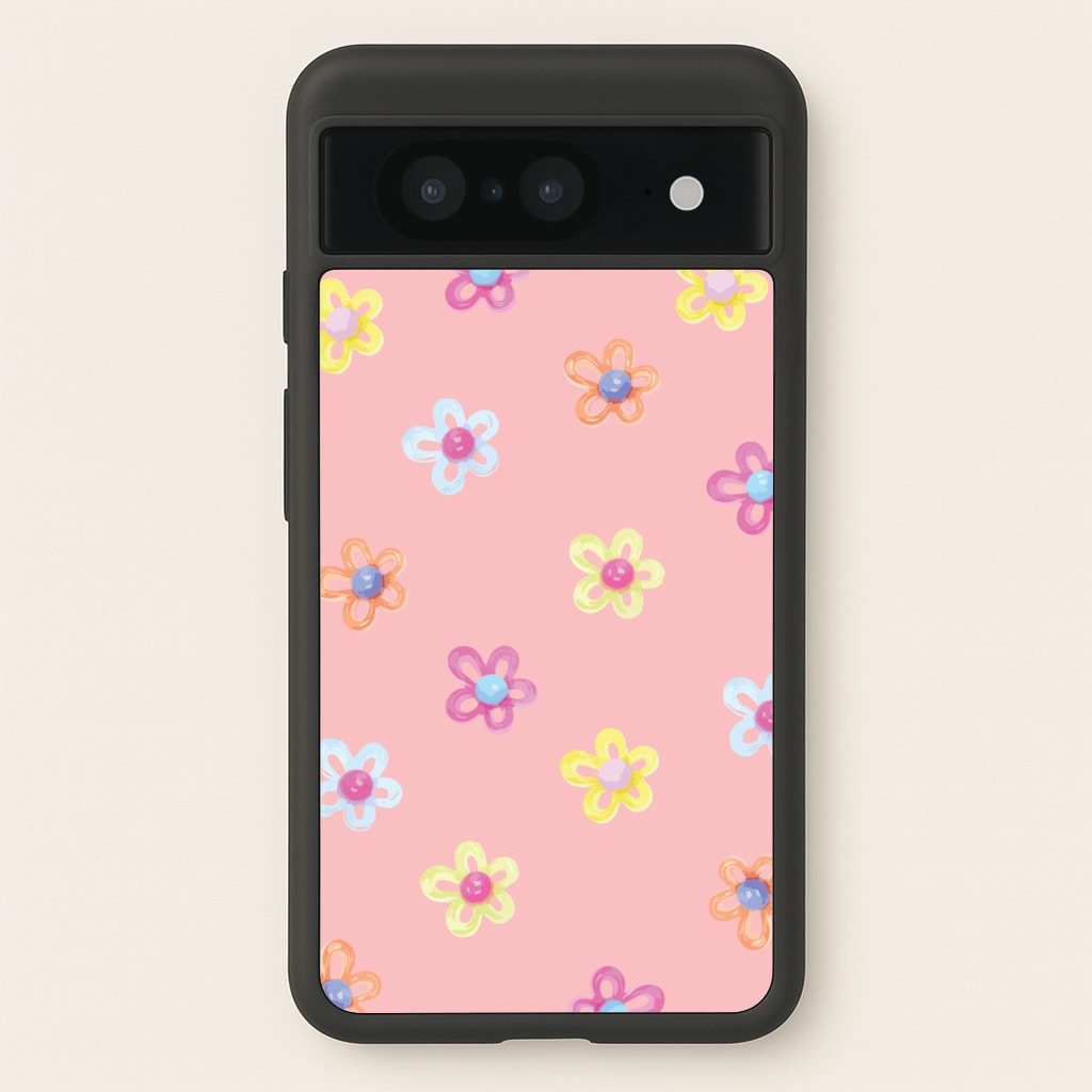 Flower Gems Pattern - Patterns Phone Case for Google Pixel 8