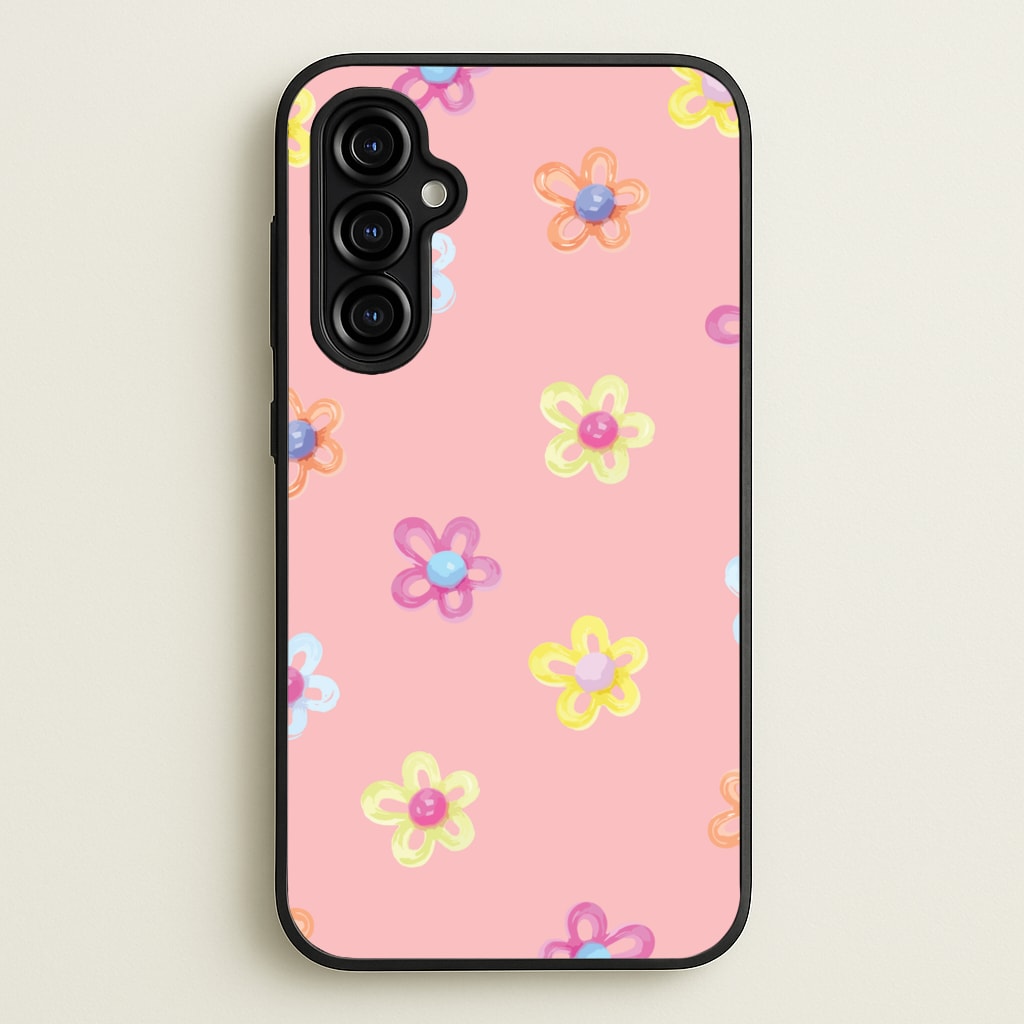 Flower Gems Pattern - Patterns Phone Case for Galaxy A54
