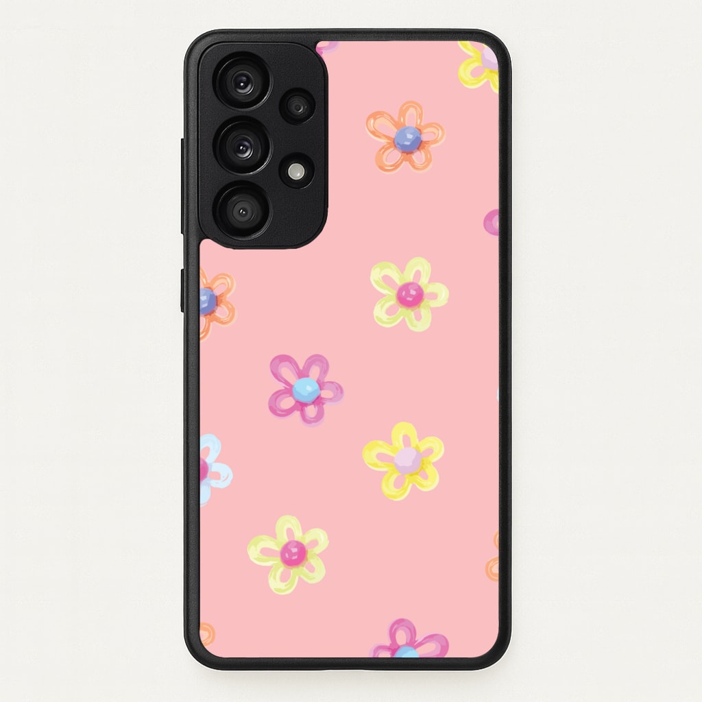 Flower Gems Pattern - Patterns Phone Case for Galaxy A53