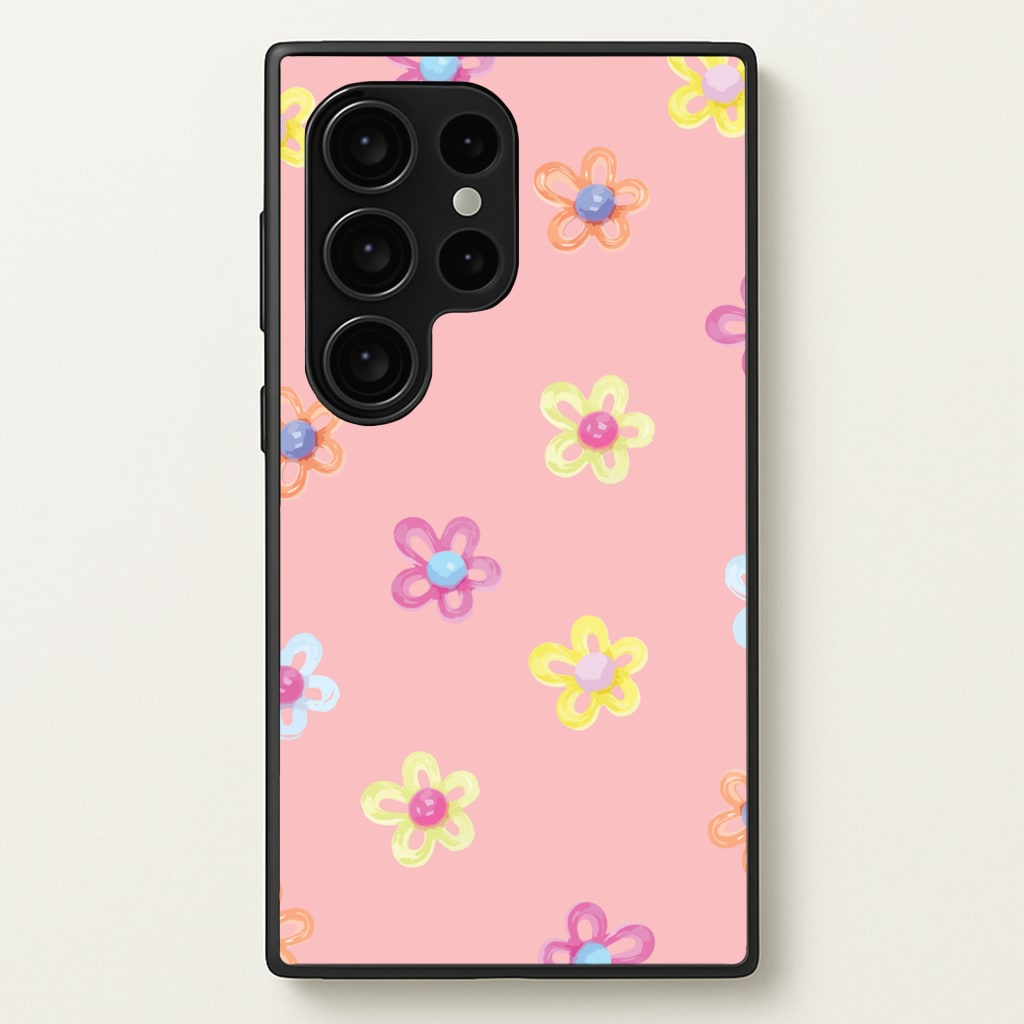 Flower Gems Pattern - Patterns Phone Case for Galaxy S24 Ultra