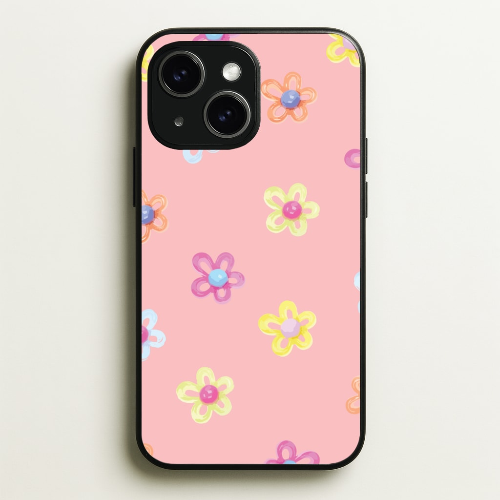 Flower Gems Pattern - Patterns Phone Case for iPhone 15