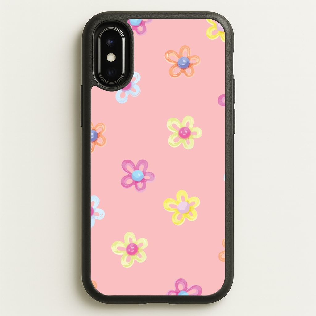 Flower Gems Pattern - Patterns Phone Case for iPhone X / XS