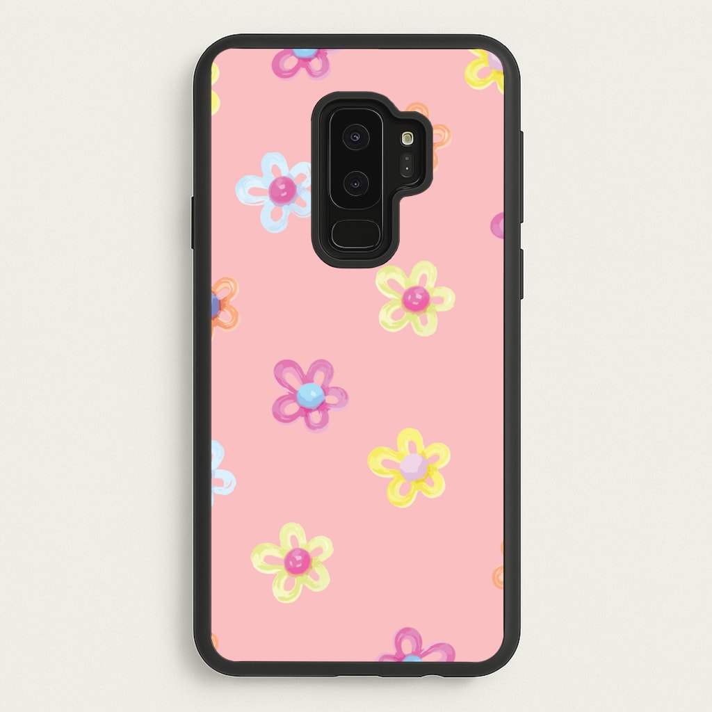 Flower Gems Pattern - Patterns Phone Case for Galaxy S9 Plus
