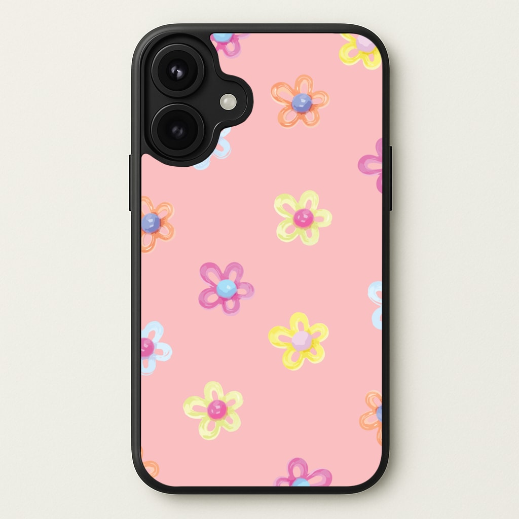 Flower Gems Pattern Phone Case for iPhone 17