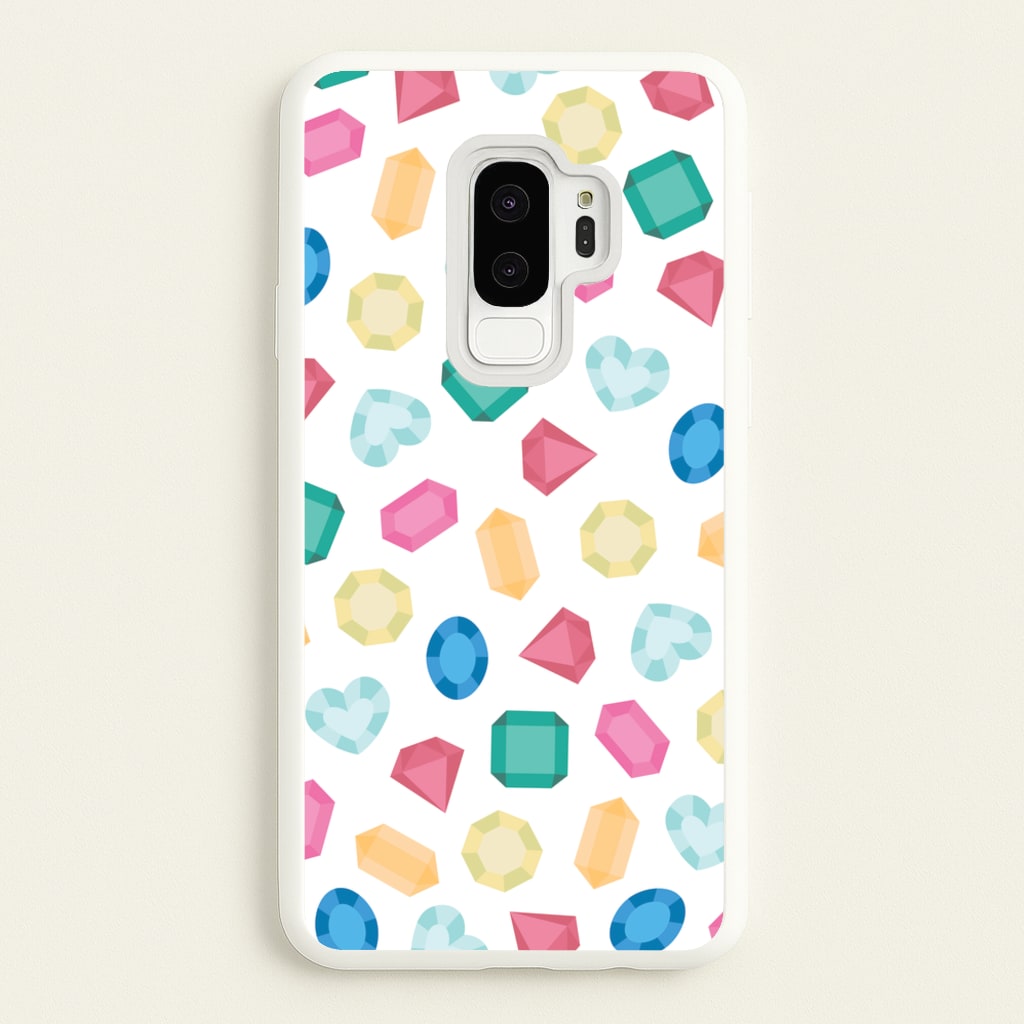 Cartoon Multicoloured Gems Pattern - Patterns Phone Case for Galaxy S9 Plus