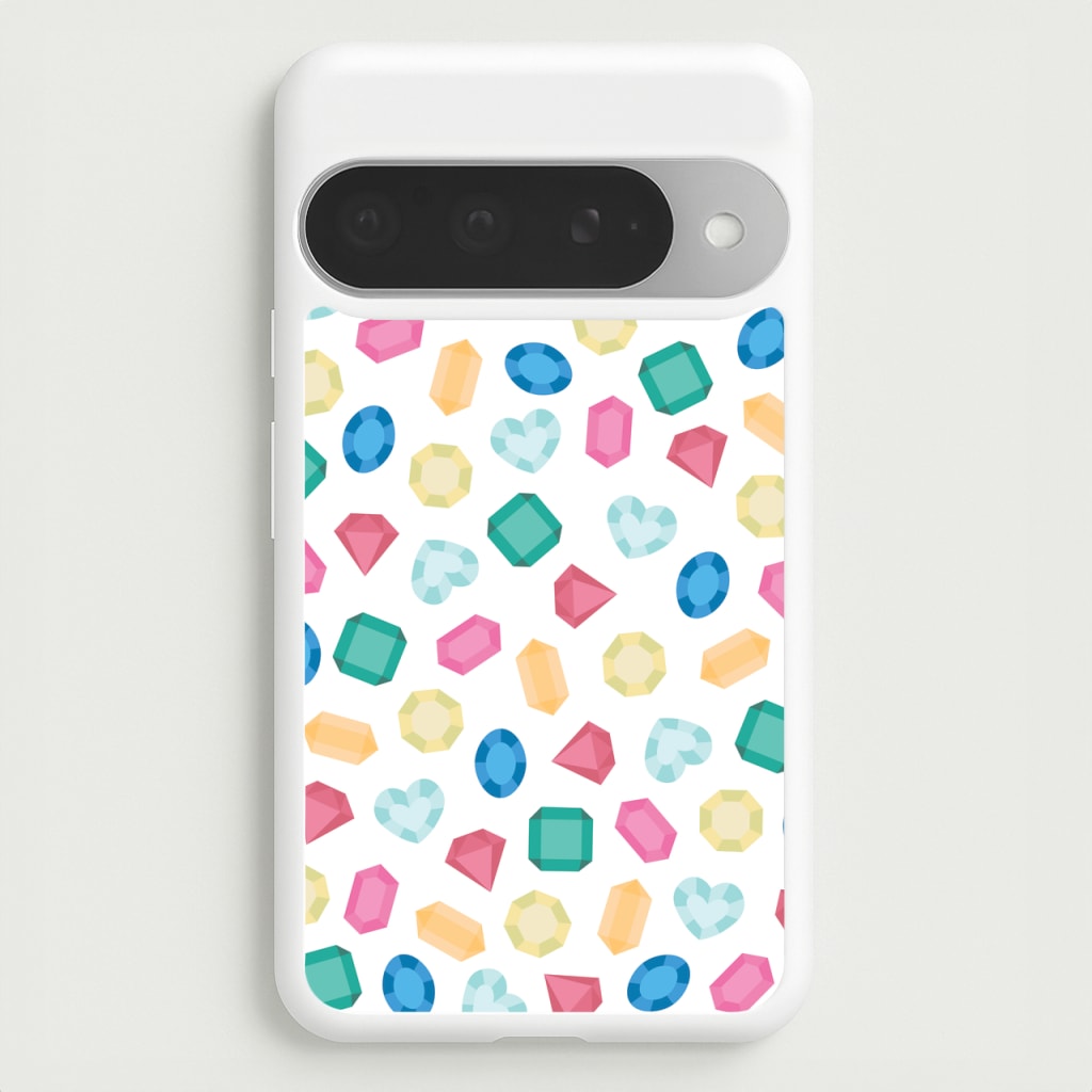 Cartoon Multicoloured Gems Pattern Phone Case for Google Pixel 10 Pro XL
