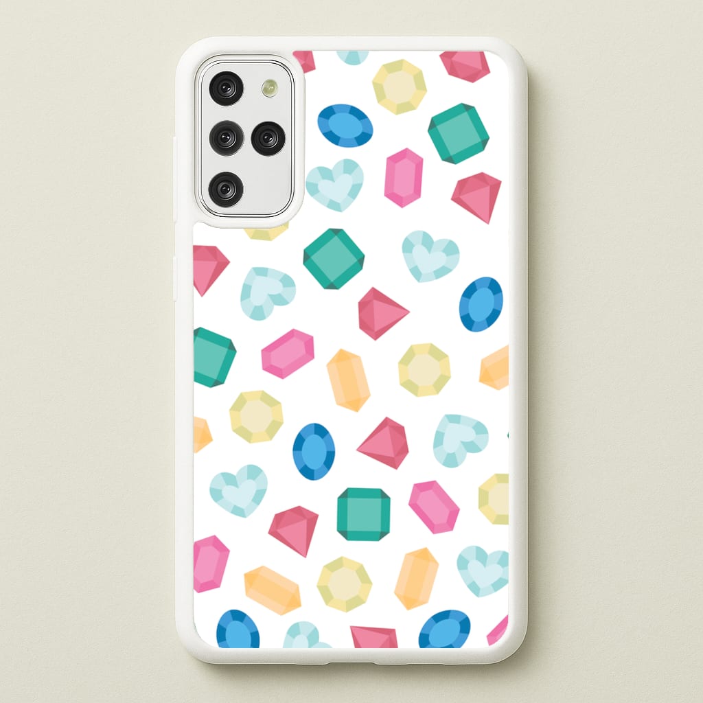 Cartoon Multicoloured Gems Pattern - Patterns Phone Case for Galaxy S20 Plus