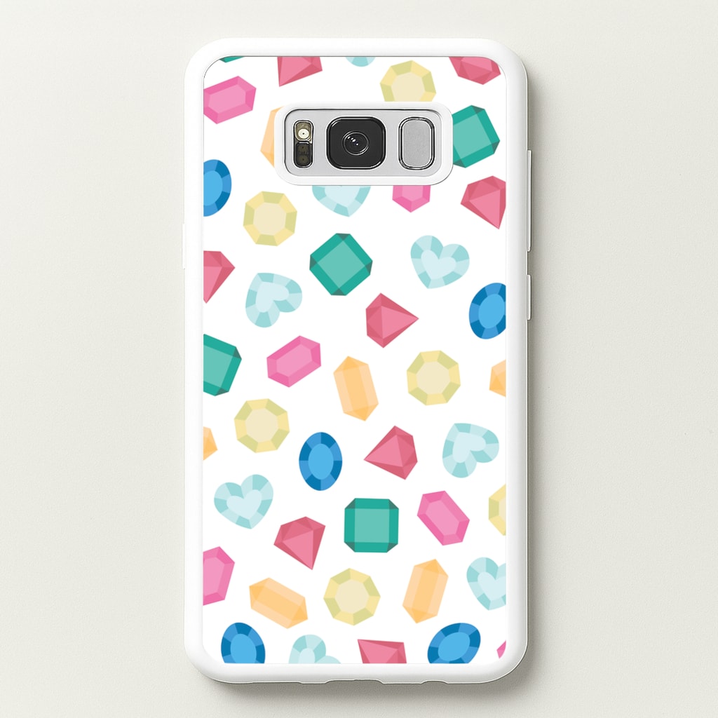 Cartoon Multicoloured Gems Pattern - Patterns Phone Case for Galaxy S8