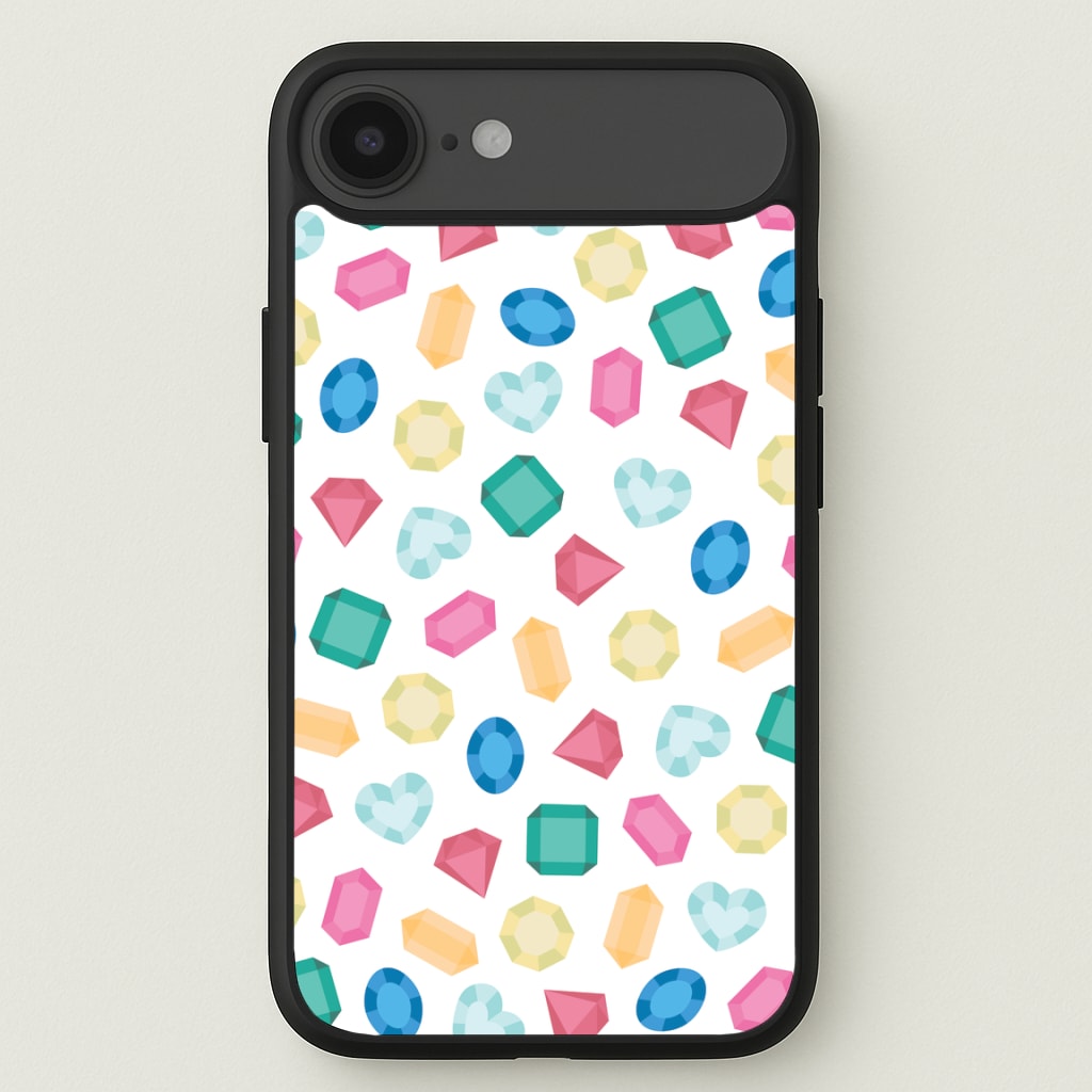 Cartoon Multicoloured Gems Pattern Phone Case for iPhone 17 Air