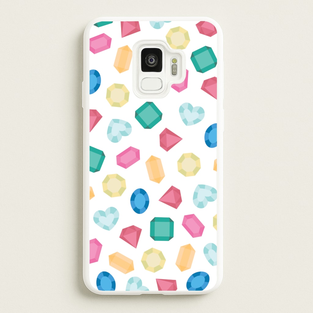 Cartoon Multicoloured Gems Pattern - Patterns Phone Case for Galaxy S9