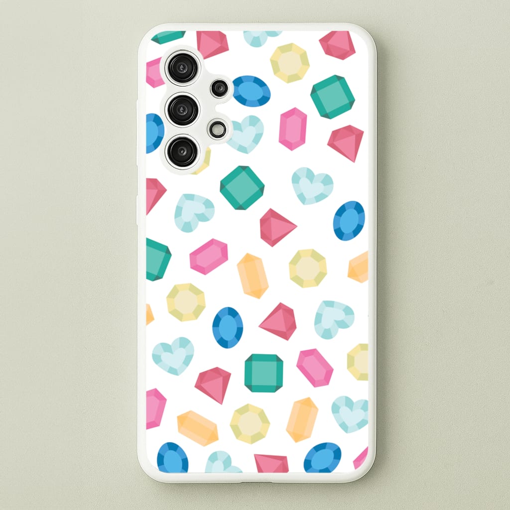 Cartoon Multicoloured Gems Pattern - Patterns Phone Case for Galaxy A13