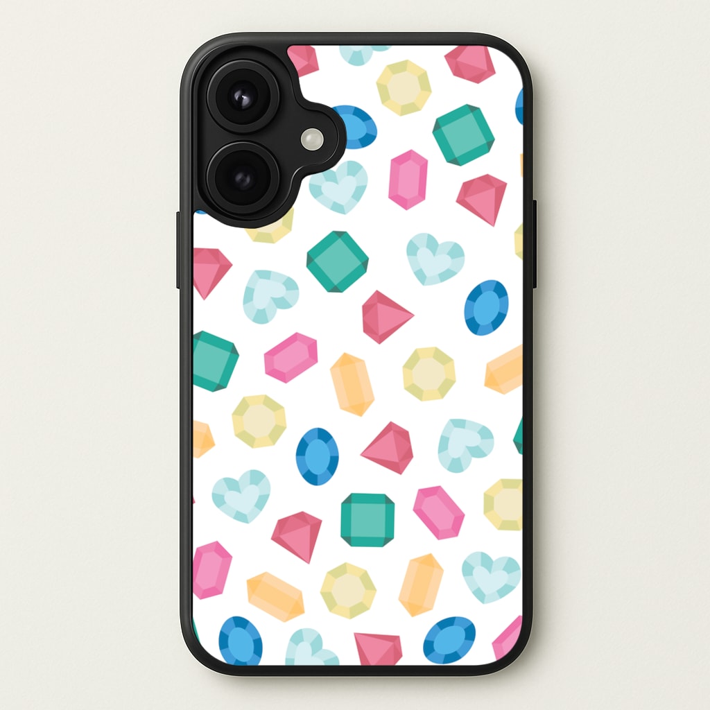 Cartoon Multicoloured Gems Pattern Phone Case for iPhone 17
