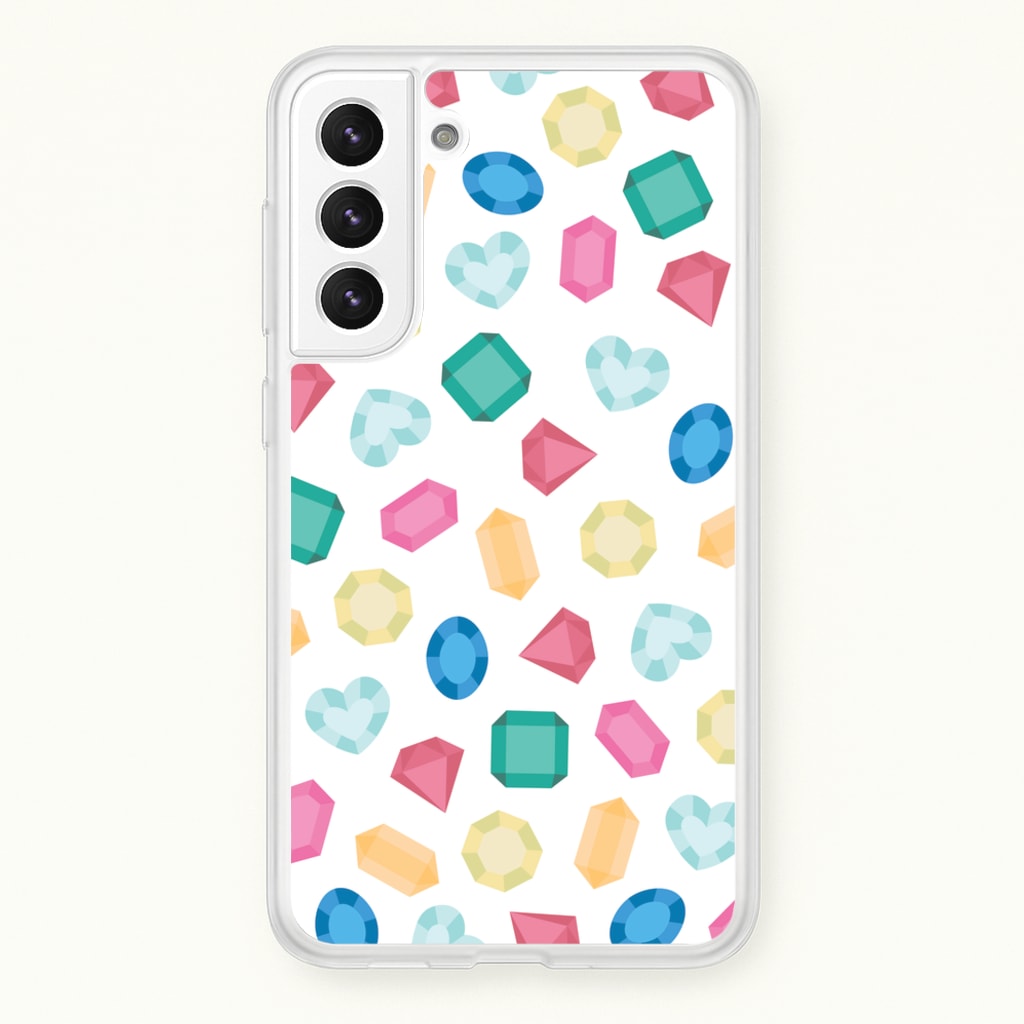 Cartoon Multicoloured Gems Pattern - Patterns Phone Case for Galaxy S22 Plus