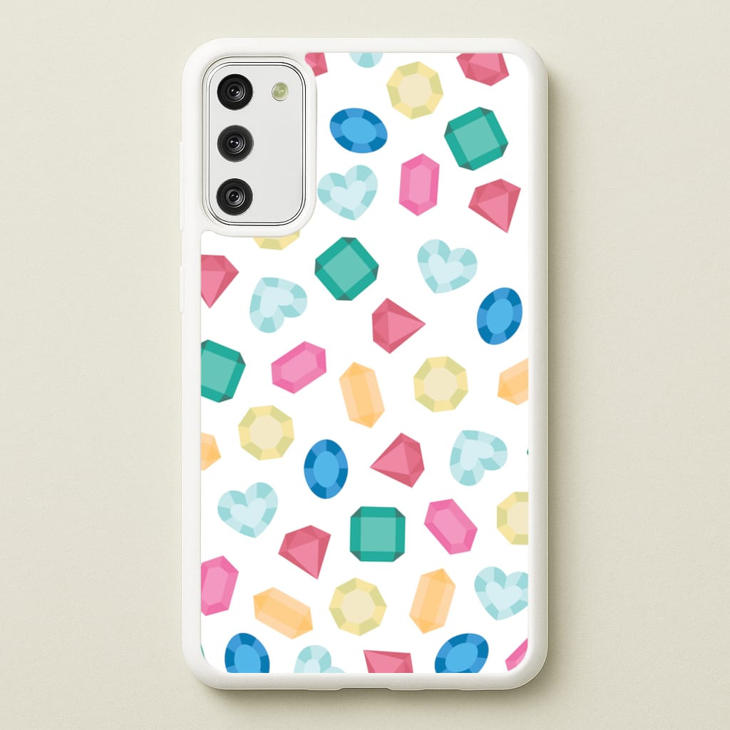 Cartoon Multicoloured Gems Pattern - Patterns Phone Case for Galaxy S20