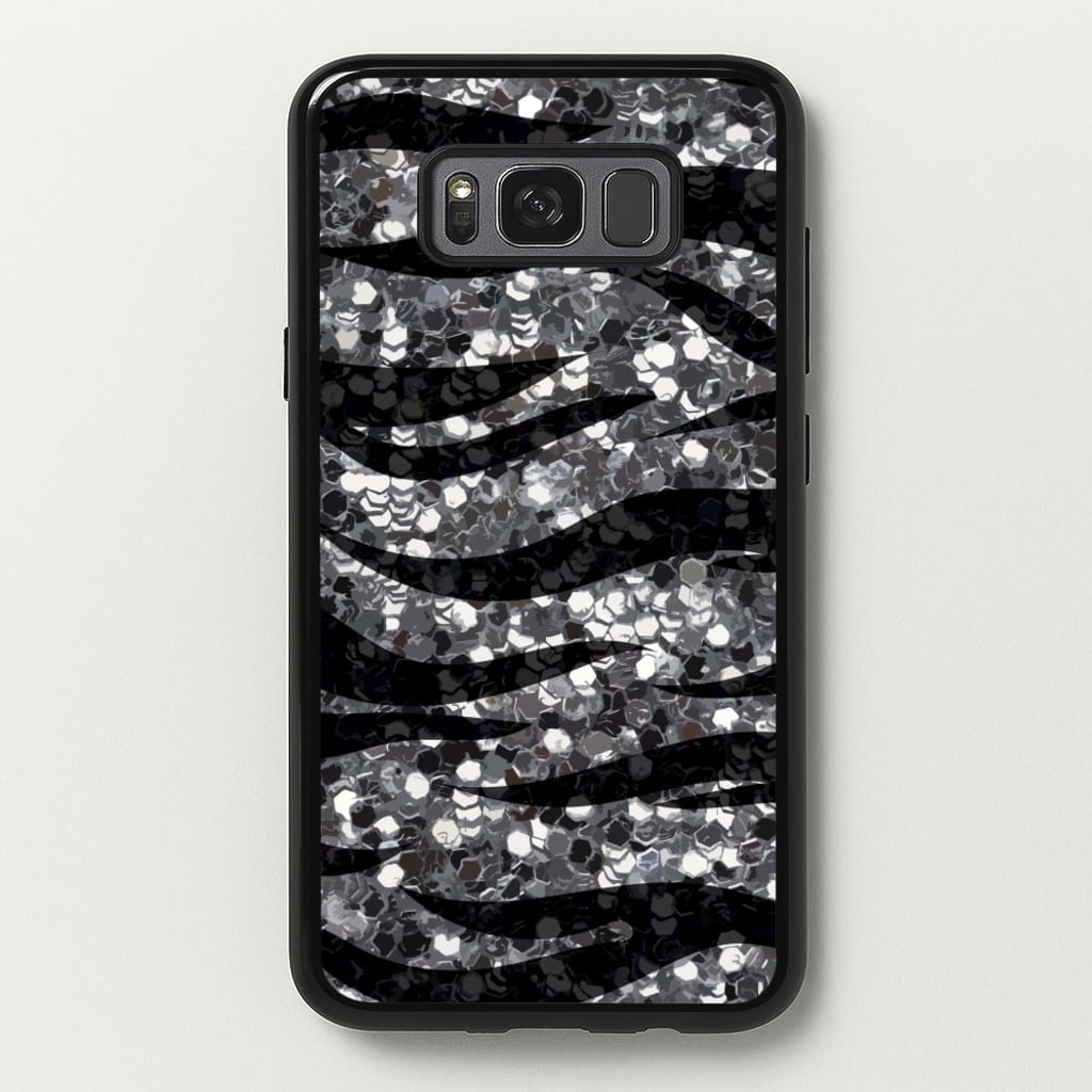 Silver Sequin Tiger Pattern - Patterns Phone Case for Galaxy S8 Plus