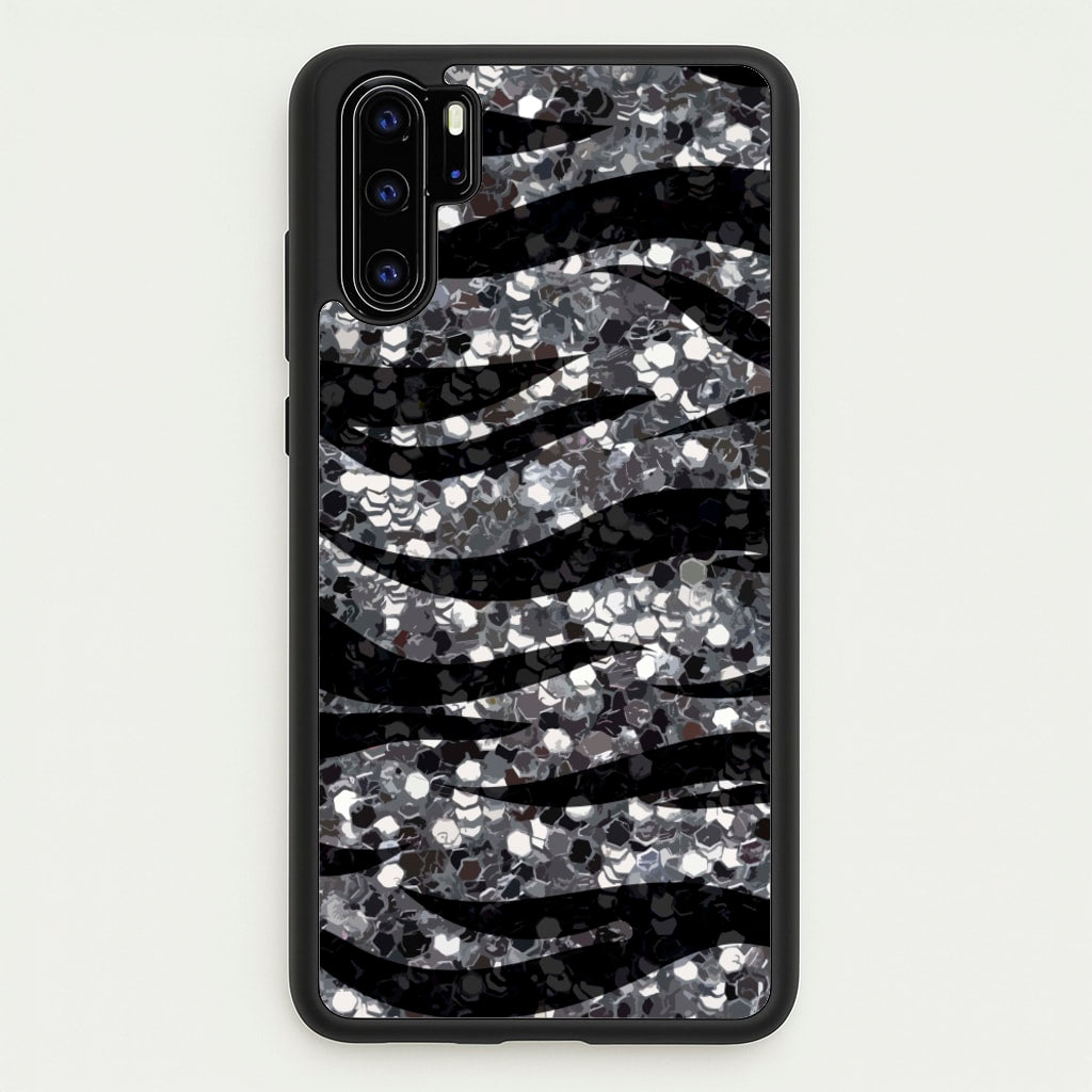 Silver Sequin Tiger Pattern - Patterns Phone Case for Huawei P30 Pro