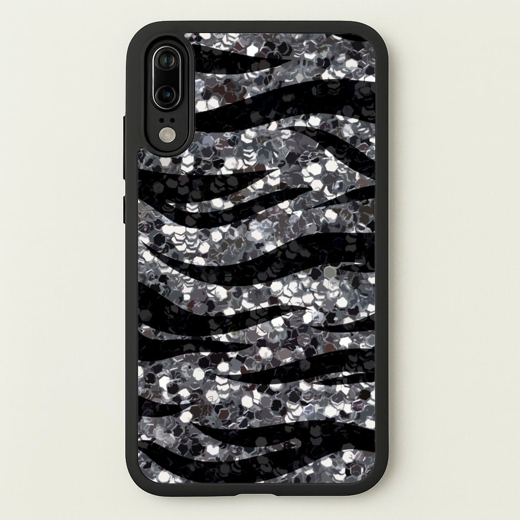 Silver Sequin Tiger Pattern - Patterns Phone Case for Huawei P20